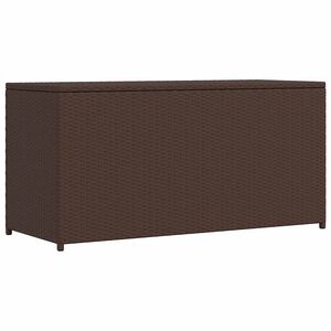 vidaXL Caixa de arruma&ccedil;&atilde;o para jardim 120x50x60 cm vime PE castanho