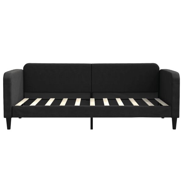 vidaXL Sof&aacute;-cama 90x190 cm tecido preto