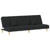 vidaXL Sof&aacute;-cama tecido preto