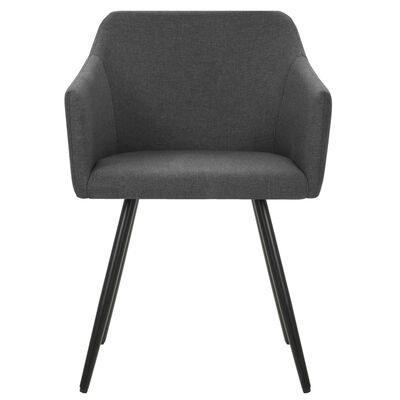 vidaXL Cadeiras de jantar 6 pcs tecido cinzento-escuro