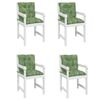 vidaXL Almofad&otilde;es cadeira de encosto baixo 4 pcs tecido padr&atilde;o folhas