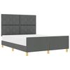 vidaXL Estrutura da Cama Cinzento escuro 160 x 200 cm tecido