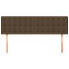 vidaXL Cabeceiras castanho-escuro 144x5x78/88 cm tecido