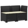 vidaXL Sof&aacute; de Jardim 2 Lugares com Almofadas Look Rattan 2 lugar PP