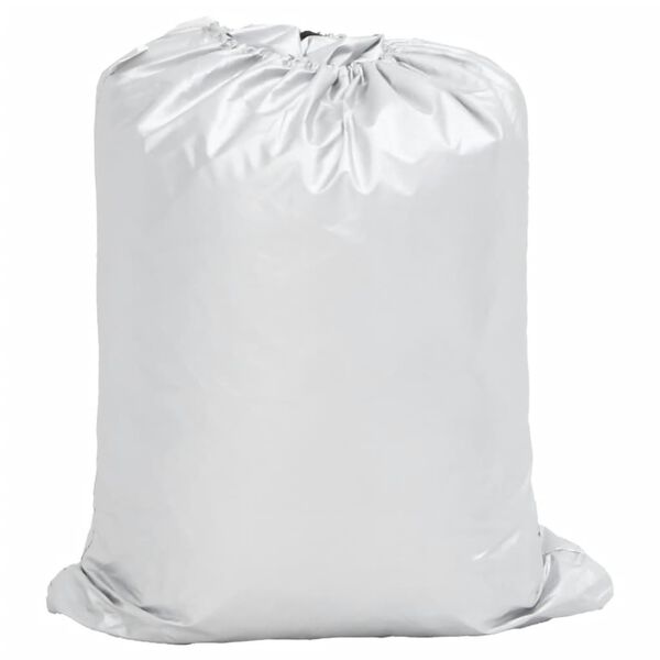 vidaXL Cobertura de carro p/ Sedan com cintas de fivela XXL prateado