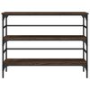 vidaXL Mesa consola 100x32x75 cm derivados madeira carvalho castanho