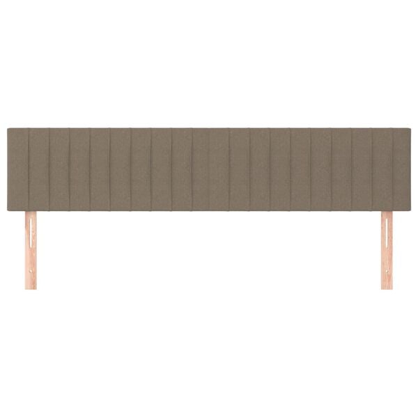 vidaXL Cabeceiras cinzento-acastanhado 180x5x78/88 cm tecido
