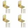 vidaXL Suportes p/ painel de veda&ccedil;&atilde;o 4pcs metal galvanizado forma de L