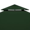 vidaXL Cobertura de substitui&ccedil;&atilde;o p/ gazebo 310 g/m&sup2; verde 3x3 m