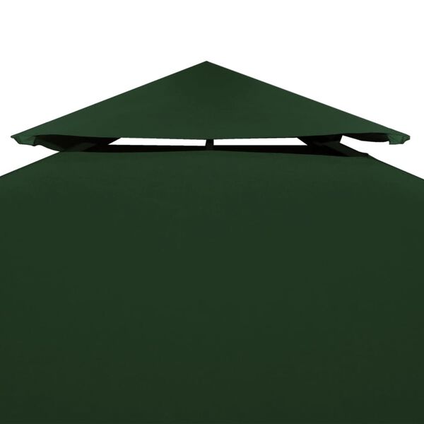 vidaXL Cobertura de substitui&ccedil;&atilde;o p/ gazebo 310 g/m&sup2; verde 3x3 m