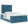 vidaXL Estrutura cama otomana colch&otilde;es 120x200cm veludo azul escuro