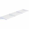 vidaXL Toldo para porta 358,5x90cm policarbonato cinzento/transparente