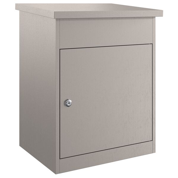 vidaXL Caixa para entrega de pacotes com porta Ferro Enferrujado