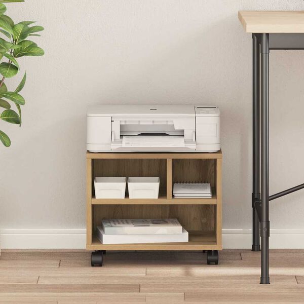 vidaXL Suporte para Impressora Carvalho Artesanal 41 x 32 x 34,5 cm