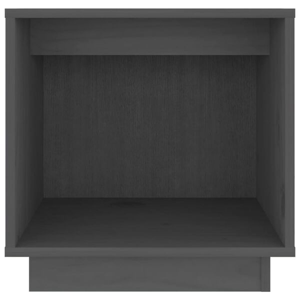 vidaXL Mesa de cabeceira 40x30x40 cm madeira de pinho maciça cinza