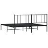 vidaXL Estrutura de cama em metal com cabeceira 180x200 cm preto