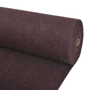 vidaXL Tapete Castanho 1,2 x 20 m Poli&eacute;ster