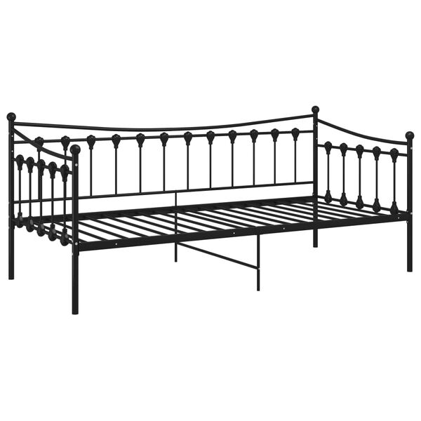 vidaXL Sof&aacute;-cama 90x200 cm metal preto