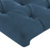 vidaXL Cabeceira de cama c/ abas veludo 83x16x78/88 cm azul-escuro