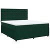 vidaXL Cama com molas/colch&atilde;o 200x200 cm veludo verde-escuro