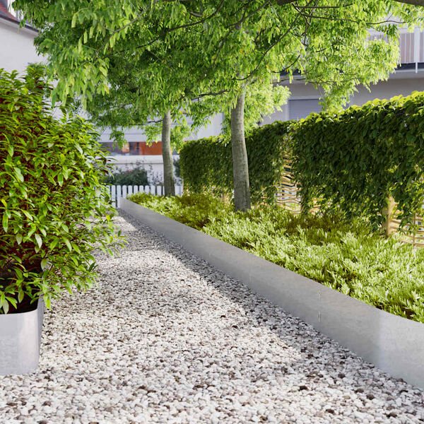 vidaXL Bordas de relvado 20 unid 25x103 cm a&ccedil;o galvanizado