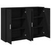vidaXL Buffet 2 pcs Carvalho Preto 60 x 31 x 84 cm Madeira processada