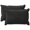 vidaXL Capa almofada 2 pcs HOUTEN Preto 30 x 50 cm Veludo