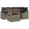 vidaXL Conjunto de Sof&aacute; de Jardim 5 unid. Cinzeto Rattan Sint&eacute;tico