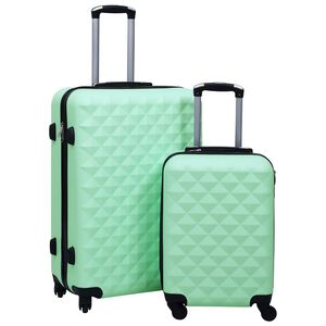 vidaXL Conjunto de tr&oacute;leis estojo r&iacute;gido 2 pcs ABS verde hortel&atilde;