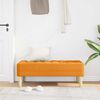vidaXL banco com almofada Amarelo Escuro 113 x 57 x 39 cm tecido