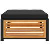 vidaXL Banco de jardim com almofad&atilde;o 68x68x30 cm ac&aacute;cia maci&ccedil;a