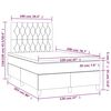 vidaXL Cama box spring c/ colch&atilde;o/LED 120x200 cm veludo rosa