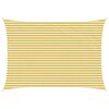 vidaXL Vela de Sombra Amarelo e Branco 3,5 x 5 m HDPE