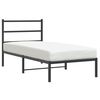 vidaXL Estrutura de cama com cabeceira 90x200 cm metal preto