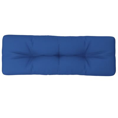 vidaXL Almofadão para sofá de paletes 120x40x12 cm tecido azul real
