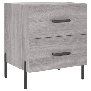 vidaXL Mesa cabeceira 40x35x47,5 cm derivados madeira sonoma cinza