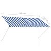 vidaXL Toldo retr&aacute;til 250x150 cm azul e branco