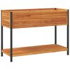 vidaXL Vaso/floreira de jardim c/ prateleira 110x45x80 cm ac&aacute;cia/a&ccedil;o