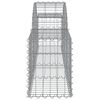 vidaXL Cestos gabião arqueados 20pcs 200x30x40/60 cm ferro galvanizado