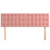 vidaXL Cabeceiras rosa 144x5x78/88 cm veludo