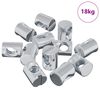 vidaXL Porca de Barril 3462 unid. Prateado M6 x 13 mm Ferro