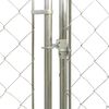 vidaXL Canis para C&atilde;es Prateado 192 x 192 x 195 cm A&ccedil;o galvanizado