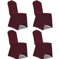 vidaXL Capa extensível para cadeira 4 pcs bordô