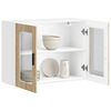 vidaXL Arm&aacute;rio de parede de cozinha porta vidro Porto carvalho sonoma