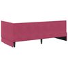 vidaXL Estrutura de Cama de Canto Vinho Vermelho 90 cm x 190 cm Veludo