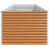 vidaXL Canteiro de jardim elevado 485 x 100 x 68 cm A&ccedil;o Galvanizado