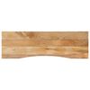 vidaXL Tampo de mesa com curva 160x50x2,5 cm mangueira &aacute;spera maci&ccedil;a
