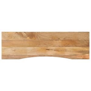 vidaXL Tampo de mesa com curva 160x50x2,5 cm mangueira &aacute;spera maci&ccedil;a