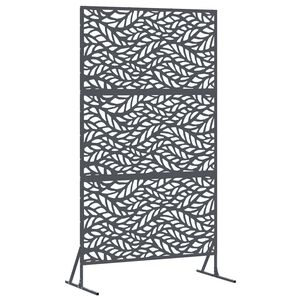 vidaXL Protetor de Privacidade 100 x 50 x 180 cm A&ccedil;o Antracite