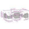vidaXL 9 pcs conjunto sof&aacute;s p/ jardim com almofad&otilde;es vime PE cinzento